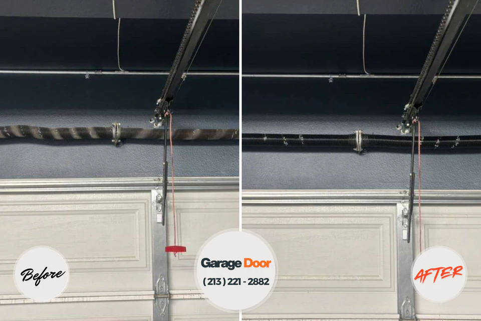 Before and after: garage door repair Denver City, TX